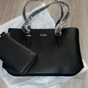 Brand new black purse with wallet